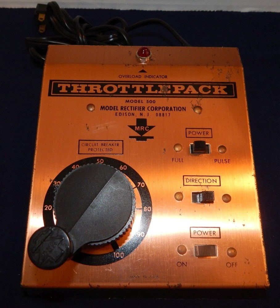 Vintage MRC Model 500 HO Train Control Throttle Pack with Box & Instructions