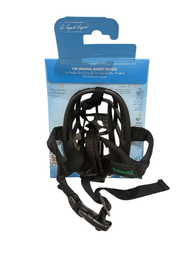 Baskerville Ultra Muzzle Dog Training Accessory, Size 4, Black Open Box