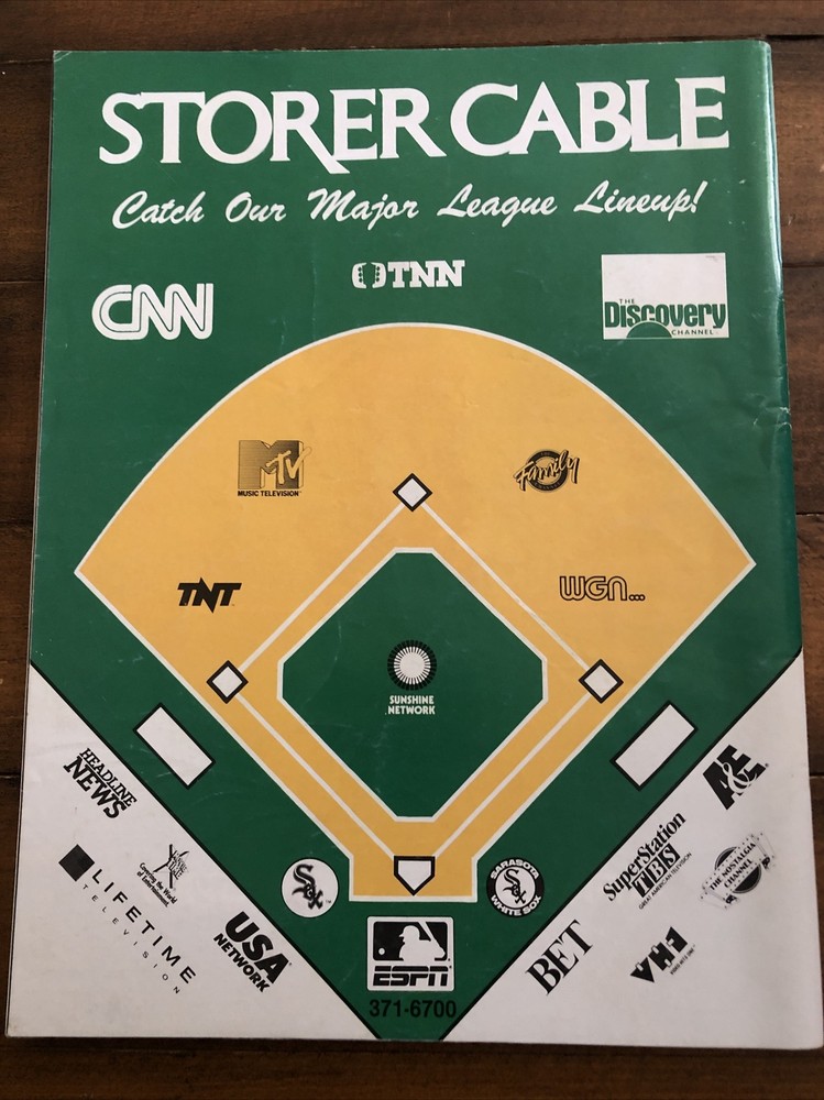 Dick Vitale signed Chicago White Sox 92 spring training program