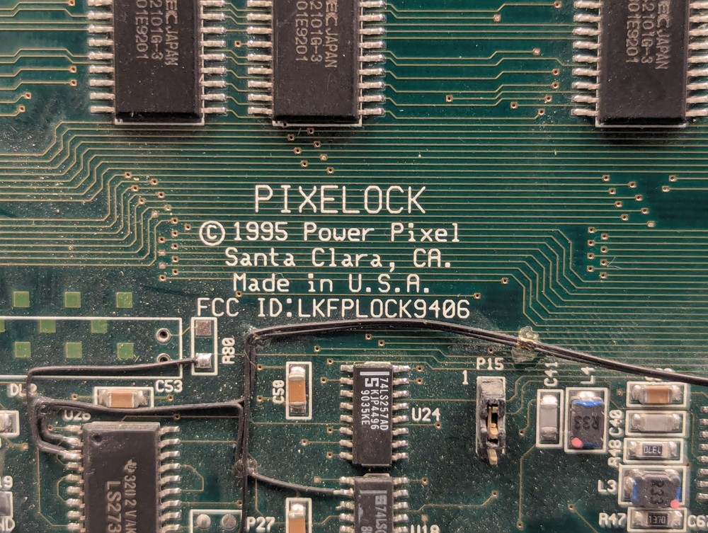 PIXELOCK c. 1995 Power Pixel Computer Card ‘102601 REV E2’ – Untested