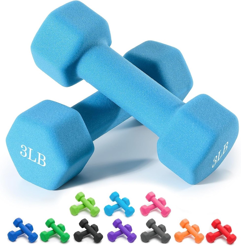 Personalized Neoprene Dumbbells Set, 1-15 LB – Stylish, Secure & Space-Saving