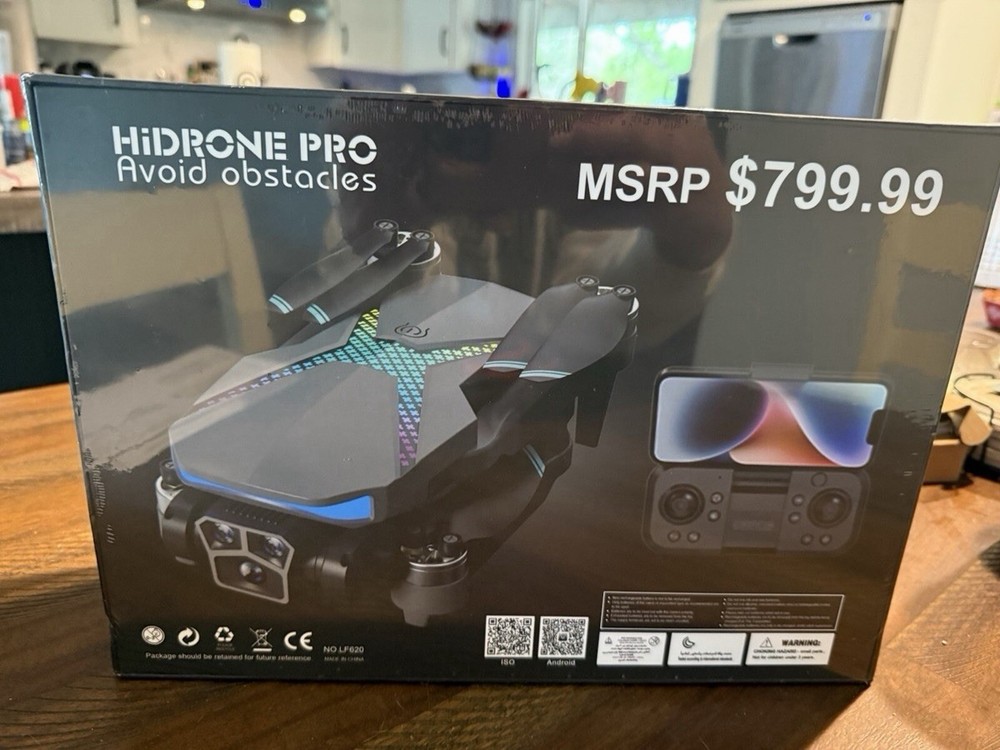 HIDRONE PRO Avoid Obstacles Electric Quadcopter Drone with Controller, Black