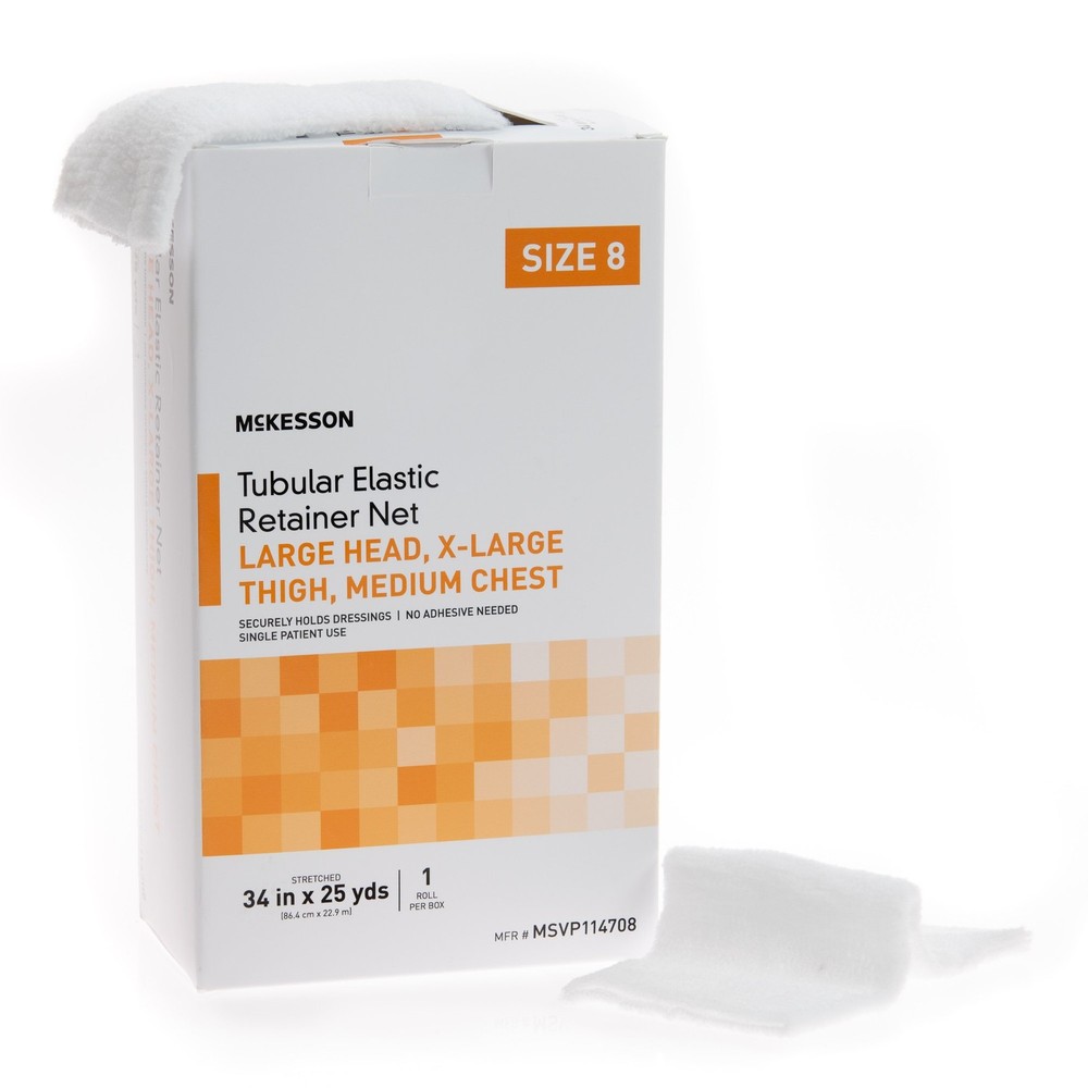 McKesson Elastic Net Retainer Dressing 34" x 25 Yd Size 8 1 per Box