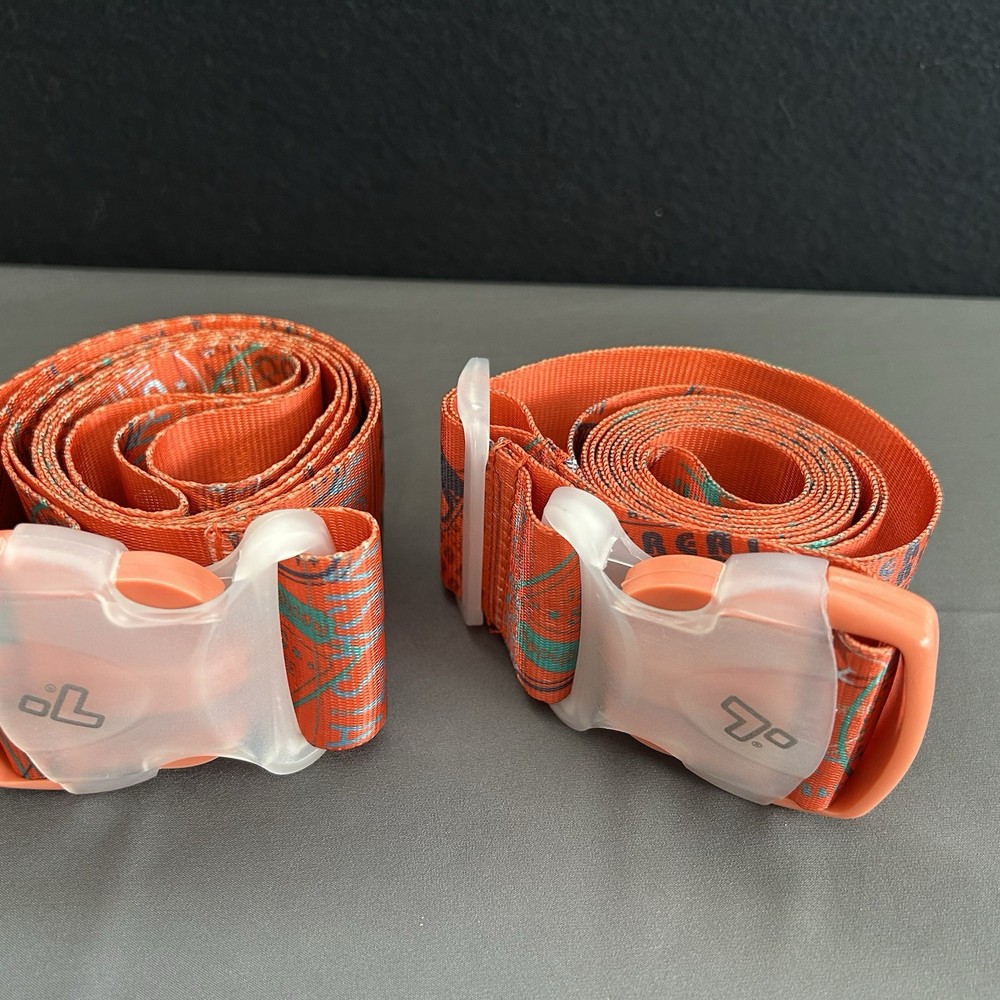 Luggage Security Strap Adjustable Fit Safe Identification Travel Accessory Set 2