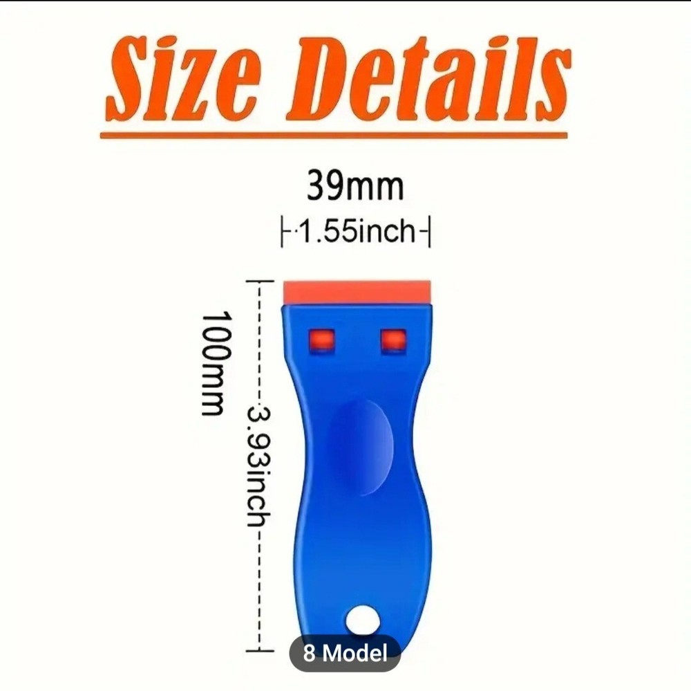 Razor Blade Scraper, Scraper Tool with 20 Extra Replacement Plastic Blades, New