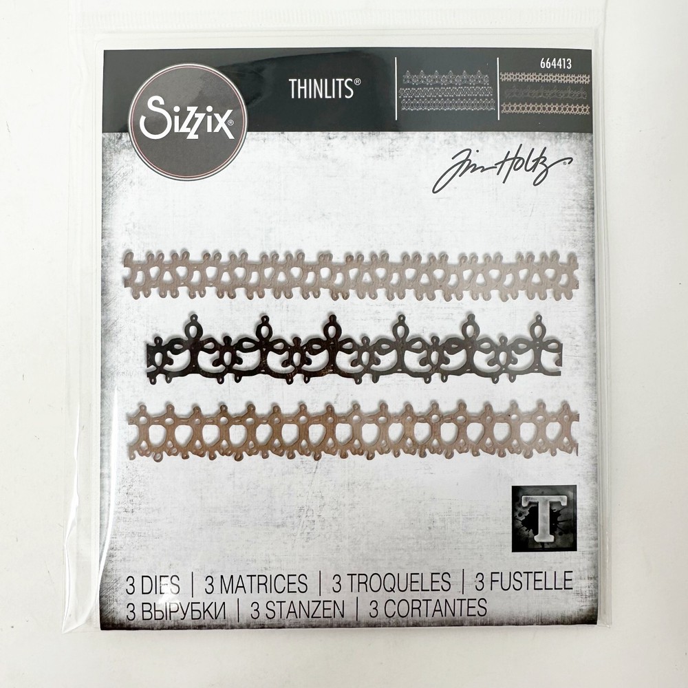 Sizzix Thinlits Impresslits Christmas Cutting Dies Metallic Paper Bundle NEW