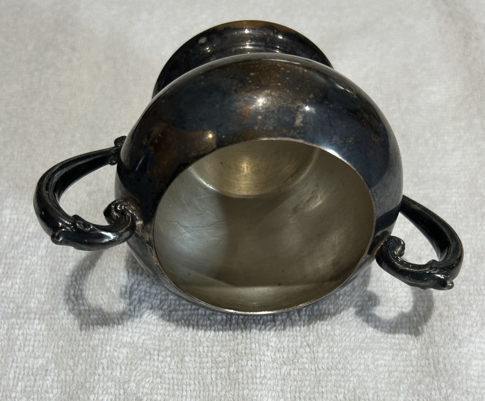 Silver Tone Sugar Bowl No Lid