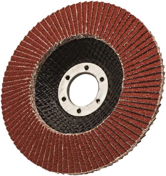 3M 7010327061 Flap Disc: 5/8-11 Hole, Medium 60 Grit, Ceramic, Type 27