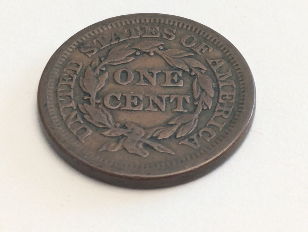 1853 Braided Hair Large Cent