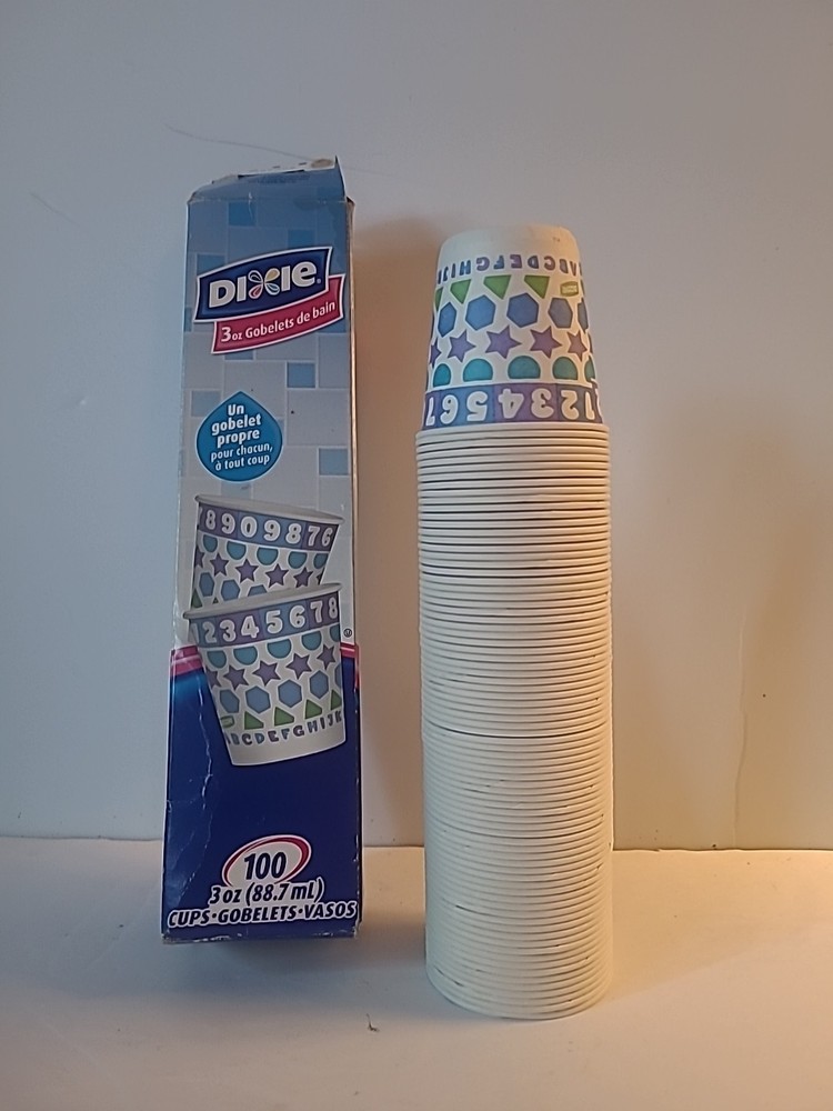 3 Oz Dixie Cups Alphablocks Open Box 79 Cups