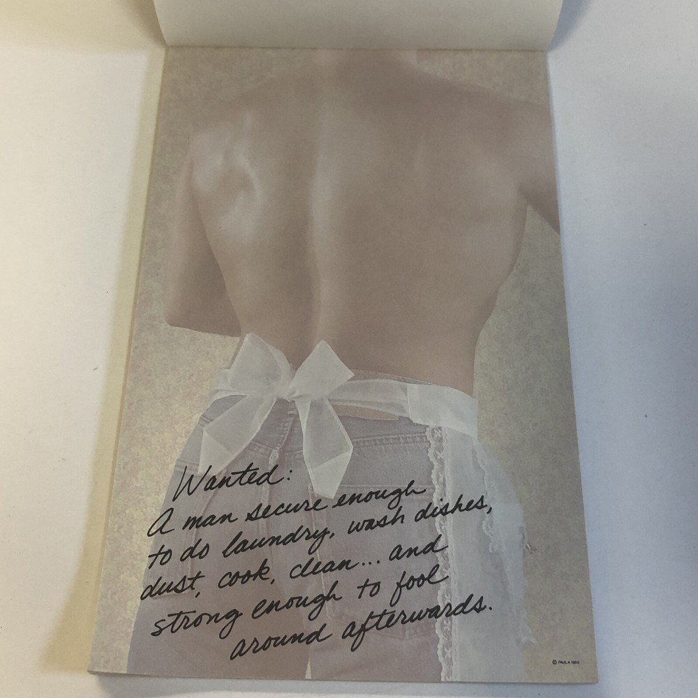 Vintage Funny Sexy Make Stripper Tablet Notepad - Six Pack Bow Tie