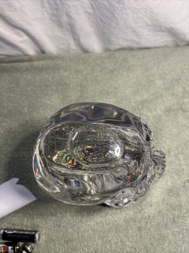 Halloween Crystal Skull LED Lighted Snow Globe. Automatic Glitter Shaking. S4