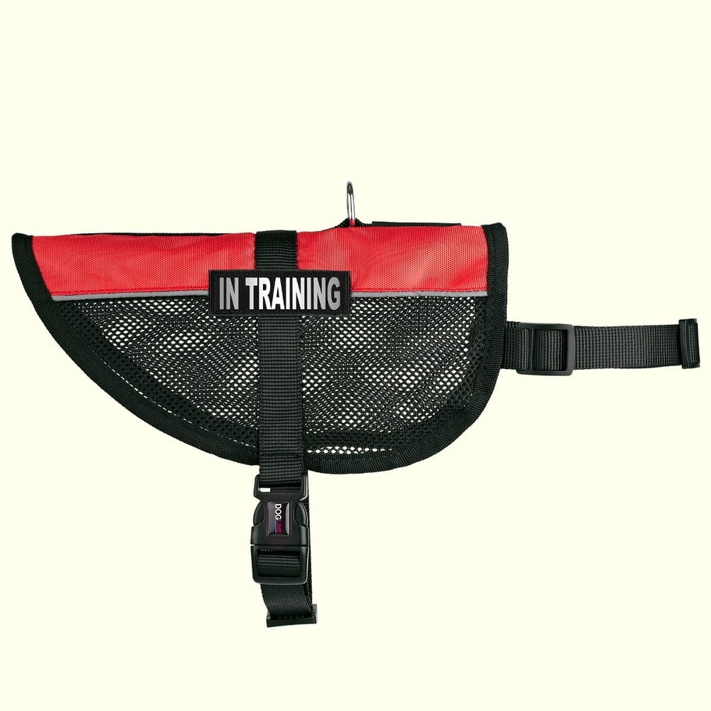 Red Large MaxAire MultiPurpose Mesh Vest 2 Training Patches Adjustable Pet