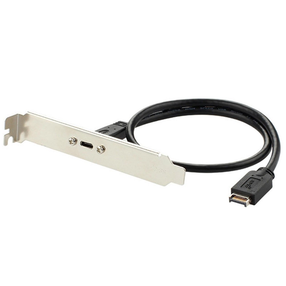 USB 3.1 Type E PCI-E to Type C Female Gen 2 Extension Cord Cable With Bracket