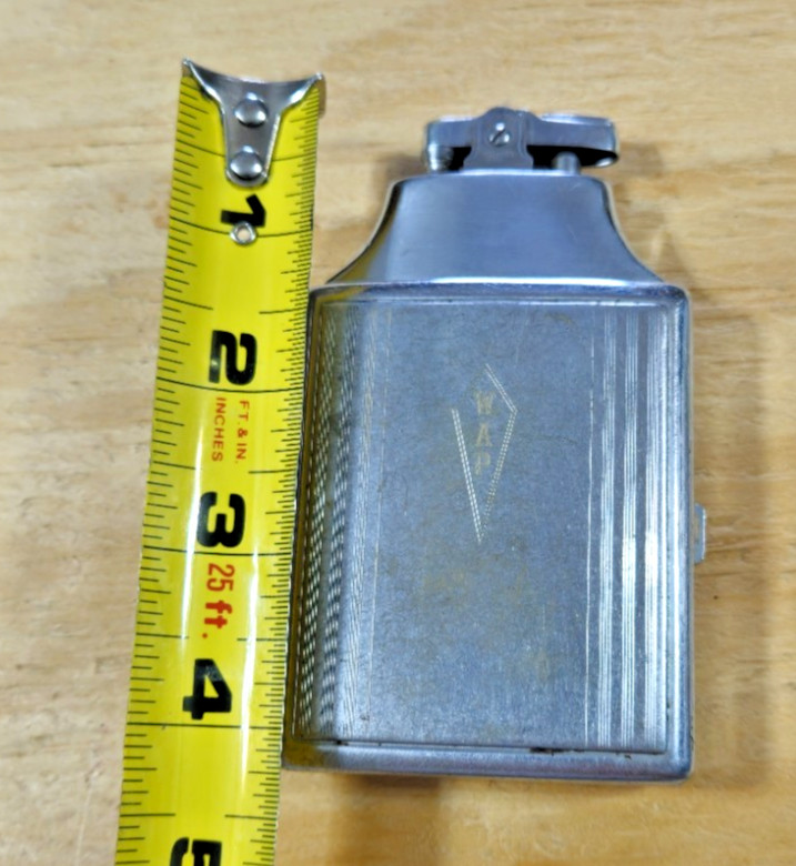 Vintage Ronson Mastercase Cigarette Case Lighter Combo UNTESTED silver metal