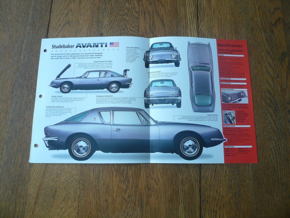 1963 Studebaker Avanti R2 UNIQUE IMP BROCHURE