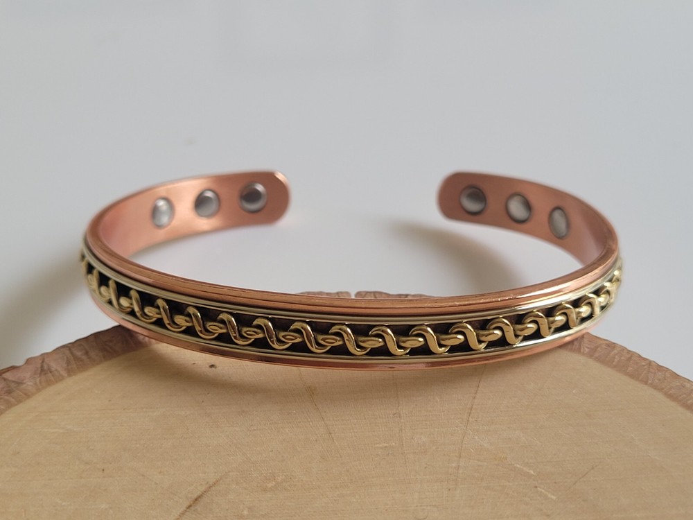 3 Pack Solid Copper Magnetic Bracelet Pure Copper Arthritis Therapy Cuff Bangle