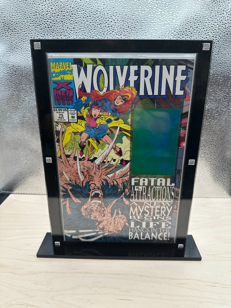 Modern Comic Book Holder Heavy Duty Acrylic Magnetic Display Case W Display Base