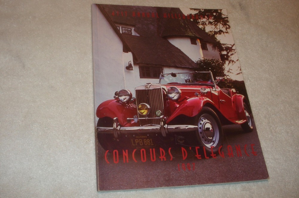 Program from the 41st Annual Hillsborough Concours D'Elegance 1997