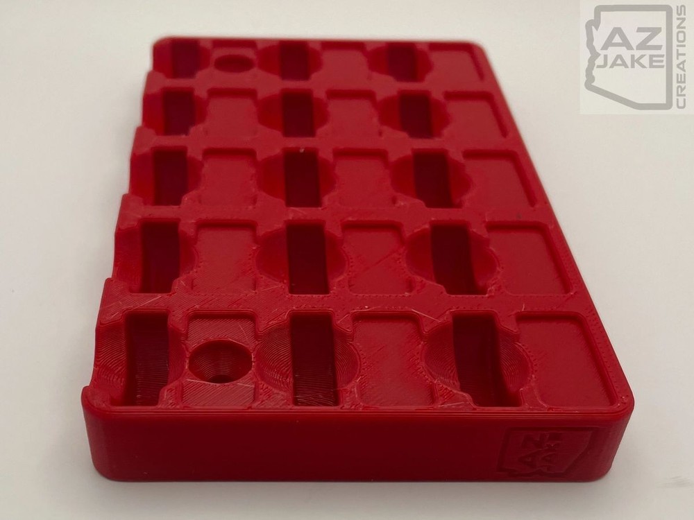 Storage Rack for Lee Precision Priming Tool Shell Holder - 15 Slot - 3D Printed