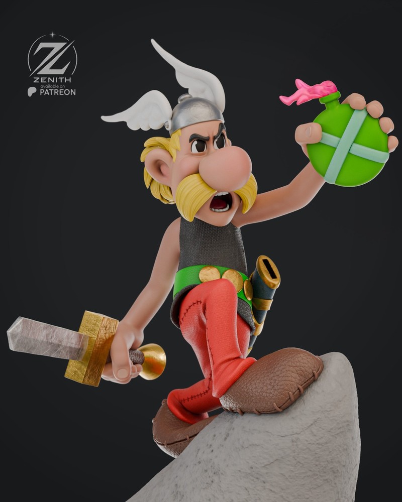 Asterix And Obelix Statue 3D Printed Kit Unpainted/Unassembled