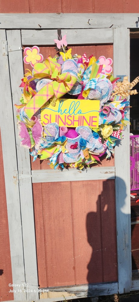 Summer Vibes  Handmade Wreath