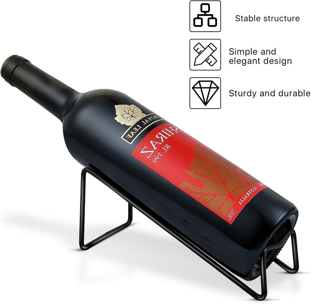 Single Wine Rack 6Packs Tabletop Wine Display Rack Modern Single Bottle