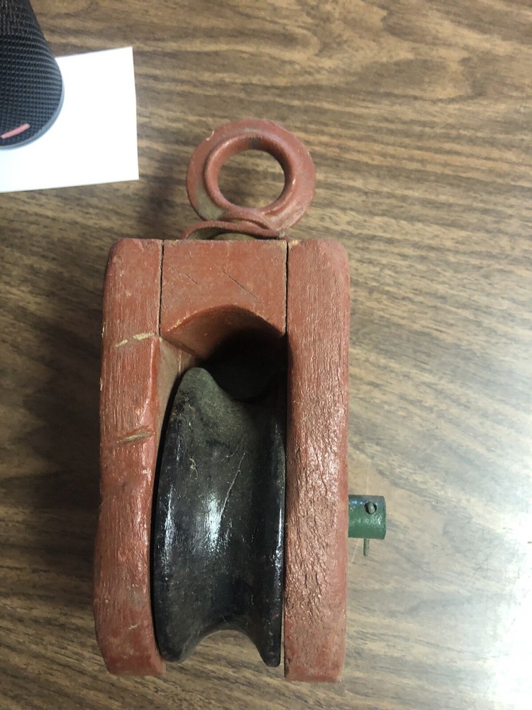 Antique Wood Pully red/black