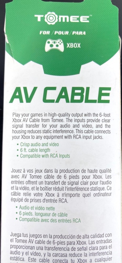TOMEE - XBOX Original AV Cable - M03907
