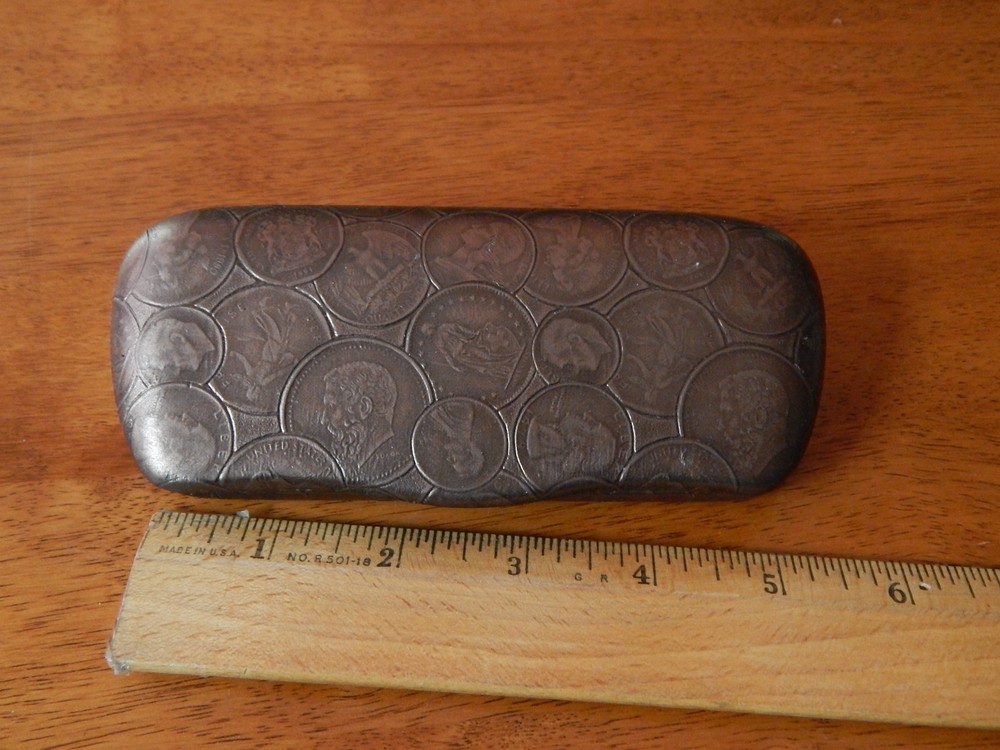 Marchon Cases [Eyewear Protection] Random Coins Currency Pattern Ltd HTF CASE