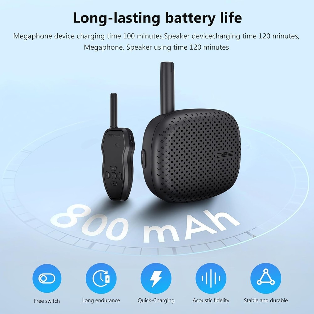 STARTRC Drone Speaker Real-Time Megaphone Portable Interference-Free Black