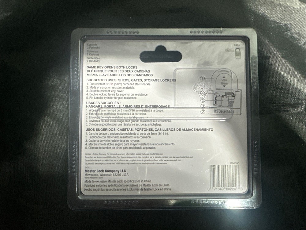 Master Lock 4Pk 1-3/16"Cvr A Padlock