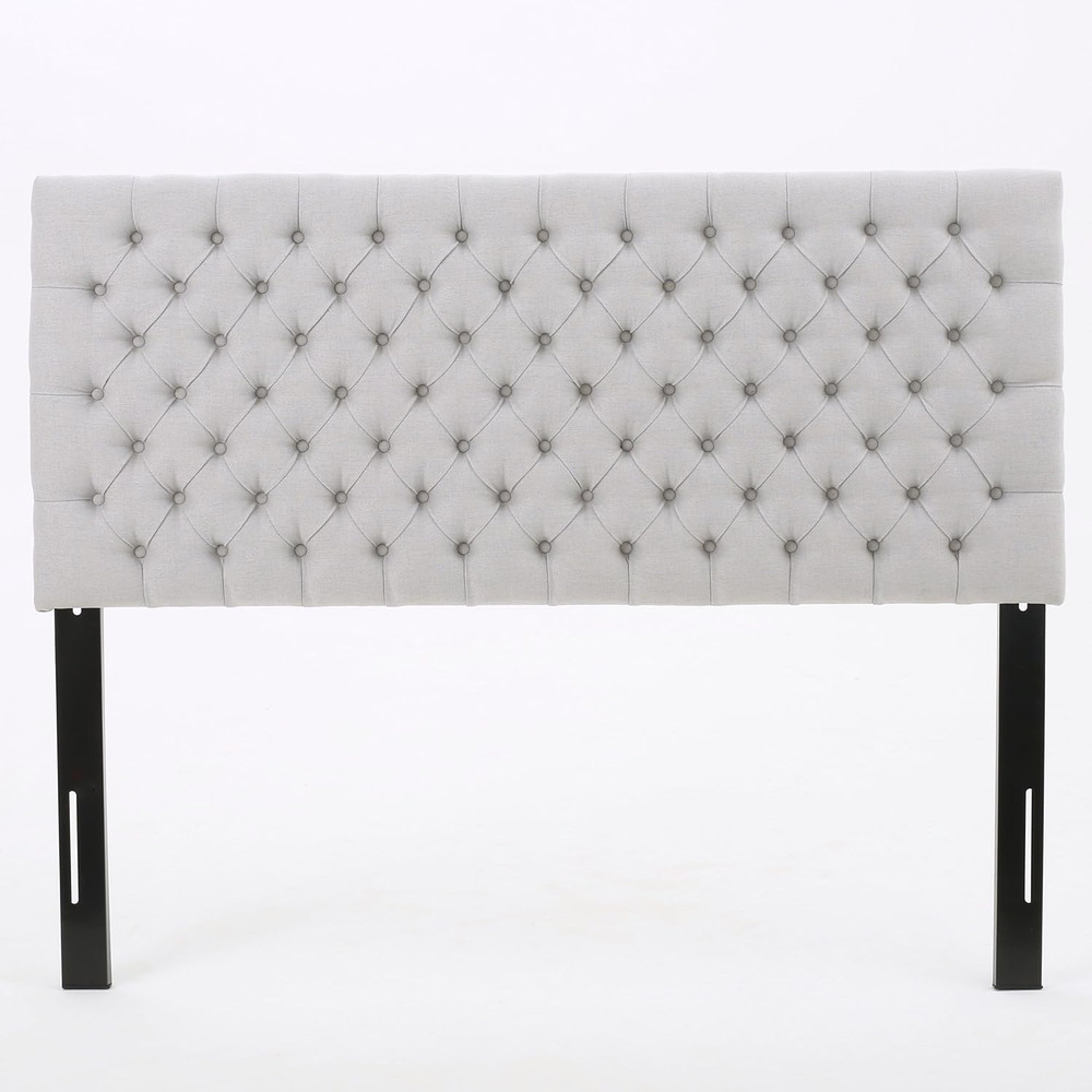 Jezebel Fabric Headboard, Queen / Full, Light Grey