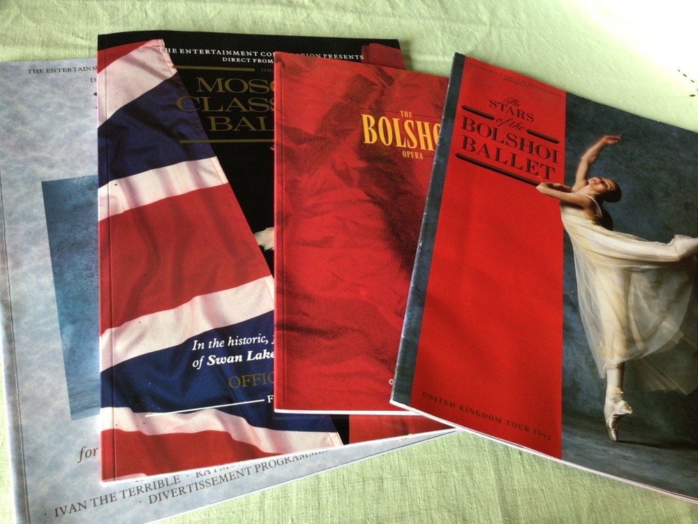 4 Bolshoi Moscow Ballet Programmes.1986-92.