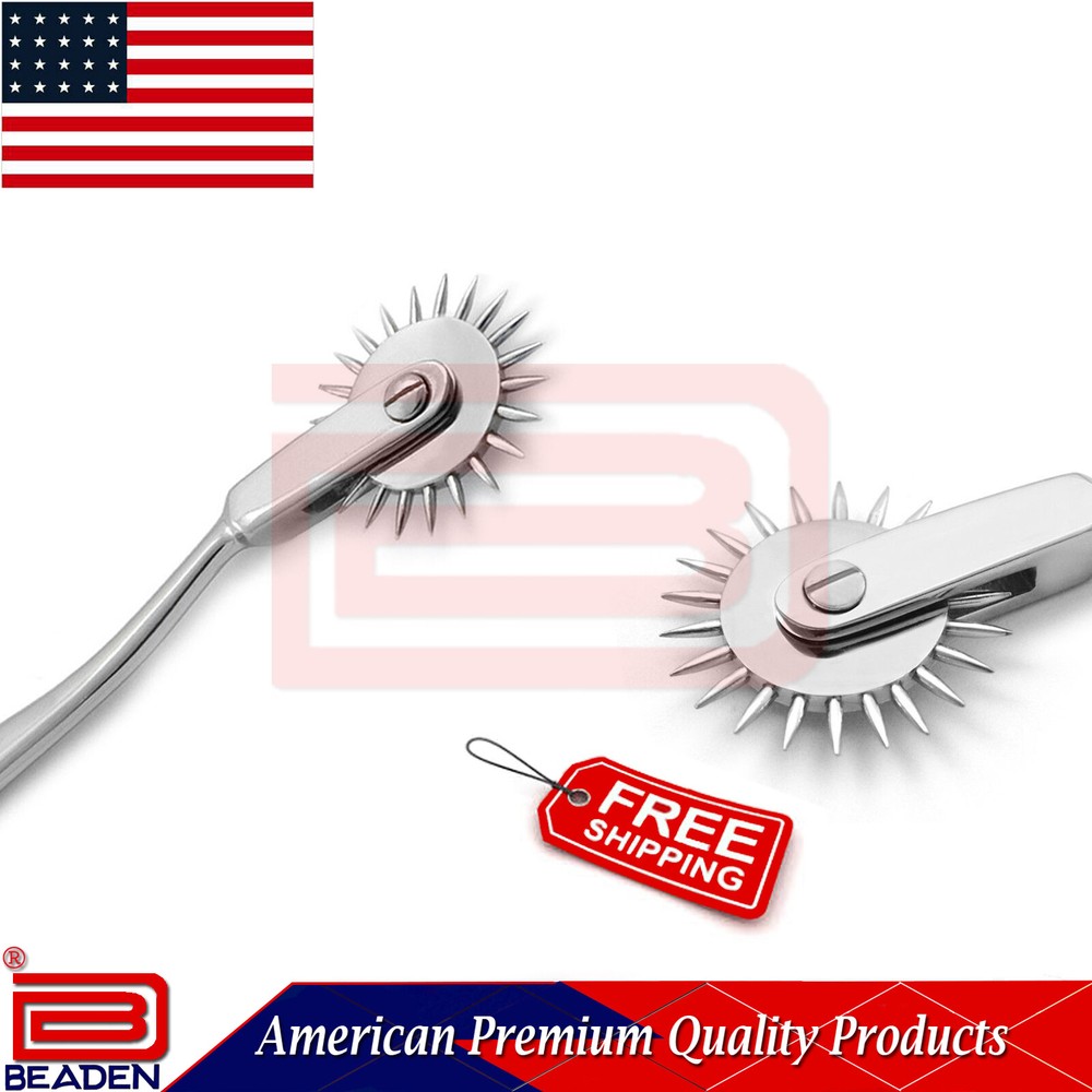 Diagnostic Reflex Hammer 1 Row Pin Wheel Roller Rolling Wartenberg Diagnostic CE