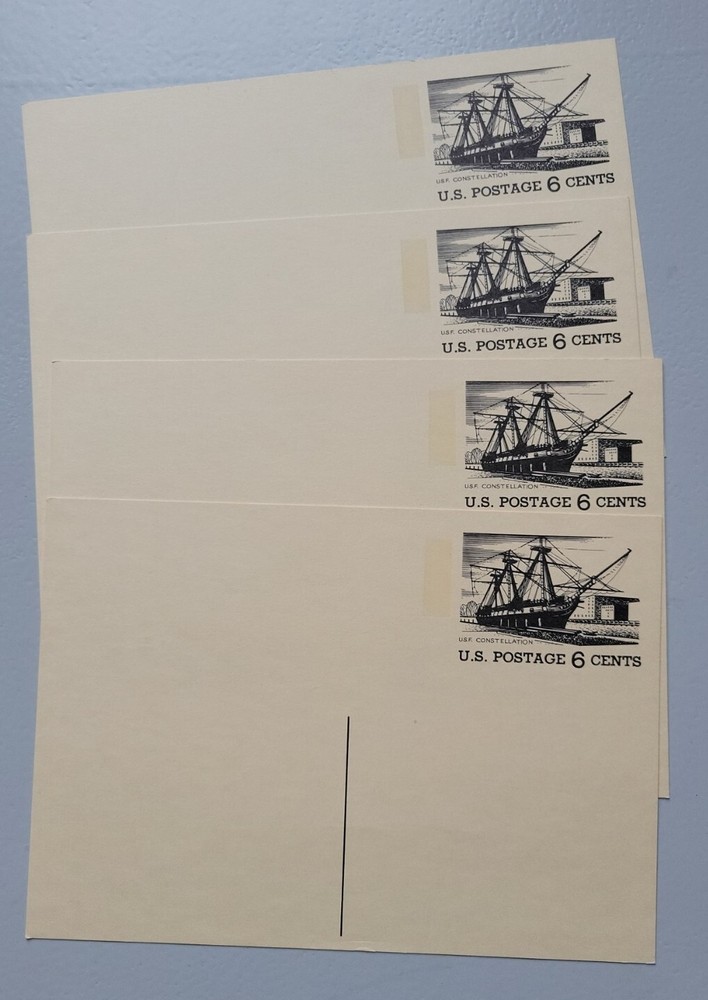 US Postal Stationery UX61. Postal Card USS Constellation 1972.