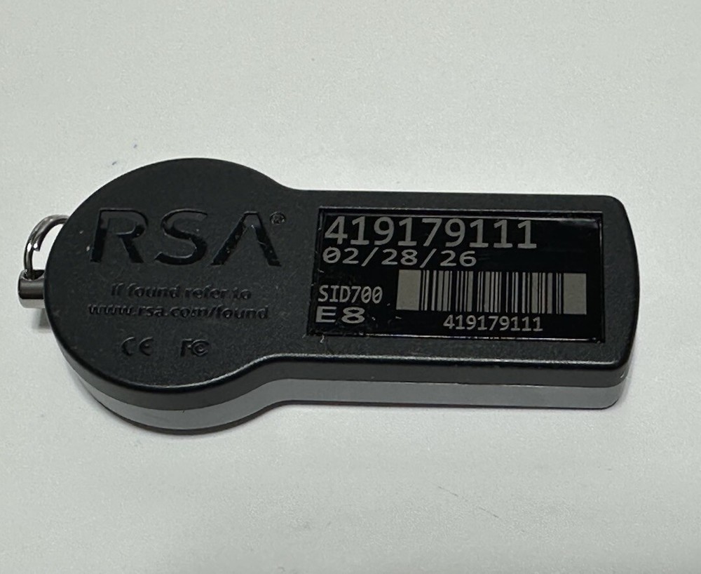 RSA SecurID Token Model SID700 E8 Expiration 02/28/26