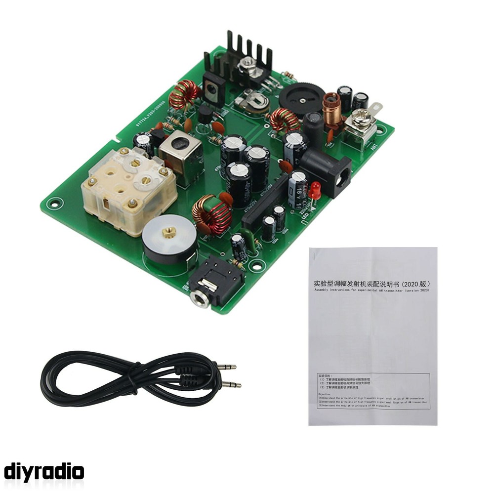 Micro-Power Medium Wave Transmitter Board Assembled For Testing Crystal Radio
