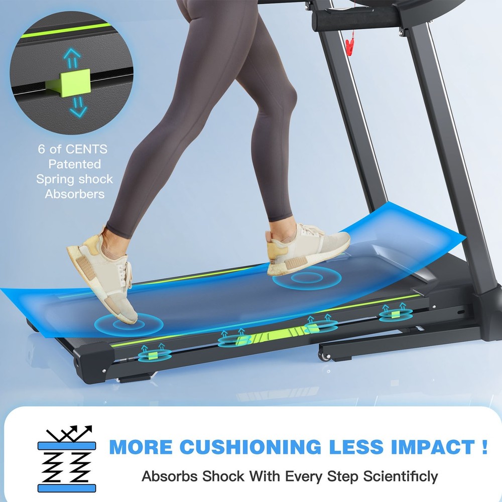 Multi-Functional LED Display Folding Treadmill With APP Tracking 4% Incline