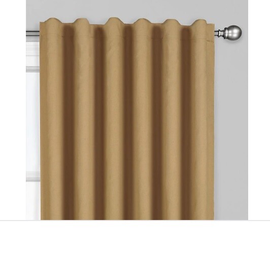 The Collection Curtain Cottlin panel 50 x 95 sand tan back tab lined