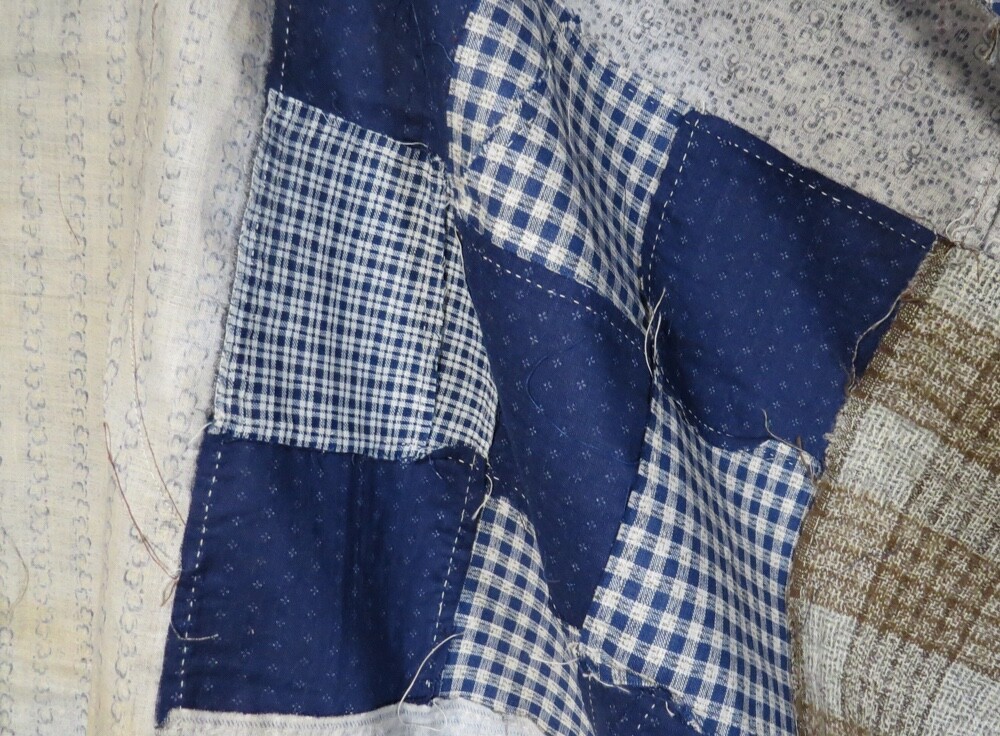 Vntg Quilt Top - Scrappy 9-Patch