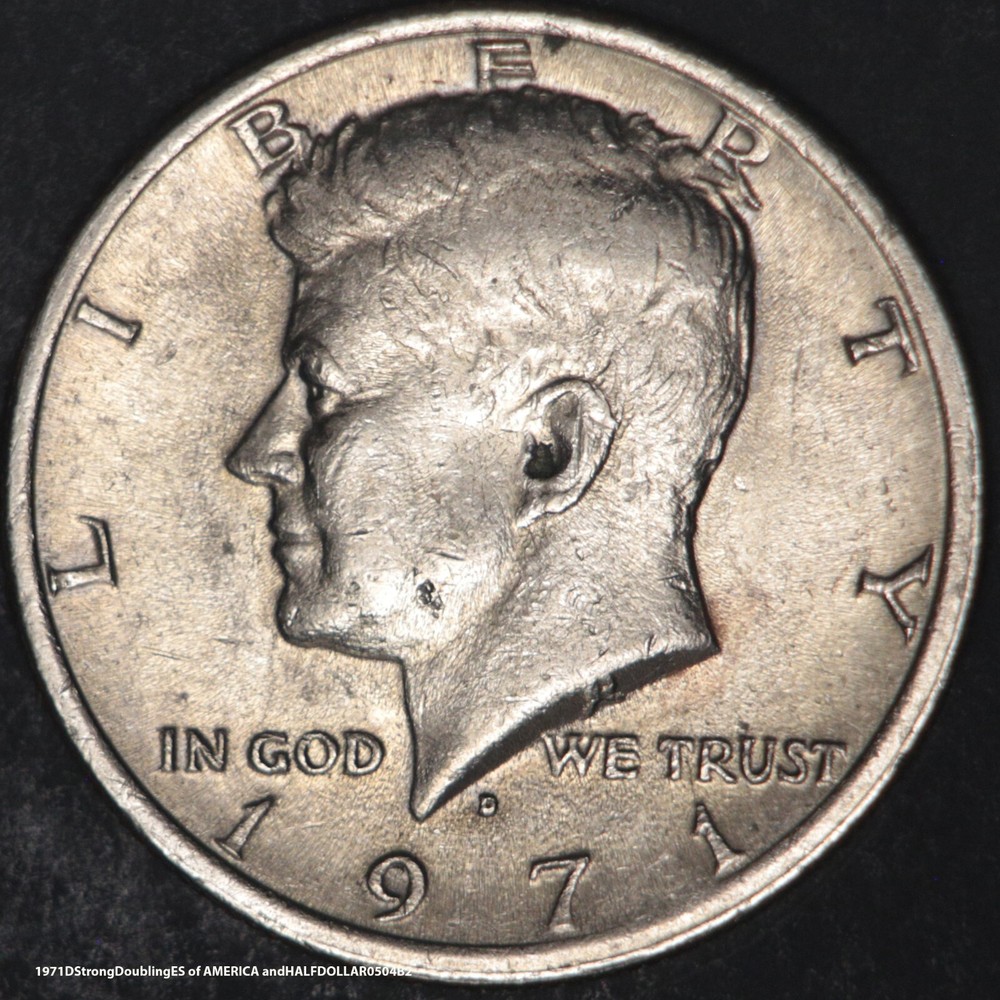 1971-D Kennedy Half - Reverse Has Very Nice Doubling Strike Error