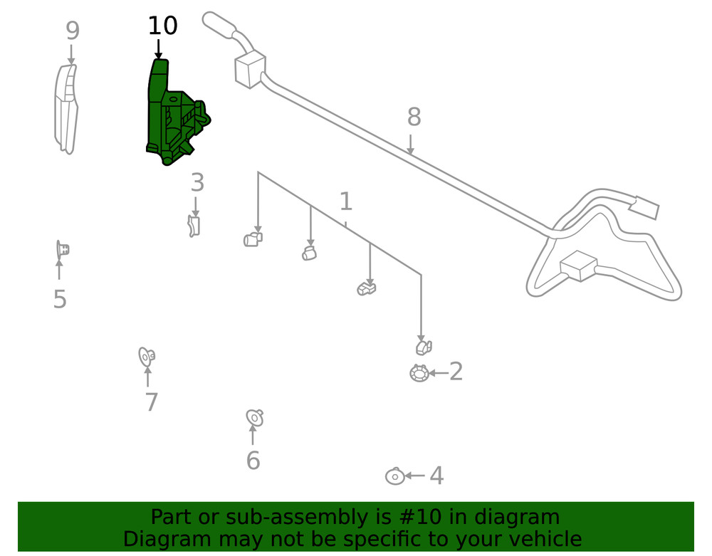 Genuine Ford Blind Spot Detection System Warning Sensor Bracket M2DZ-14D189-E