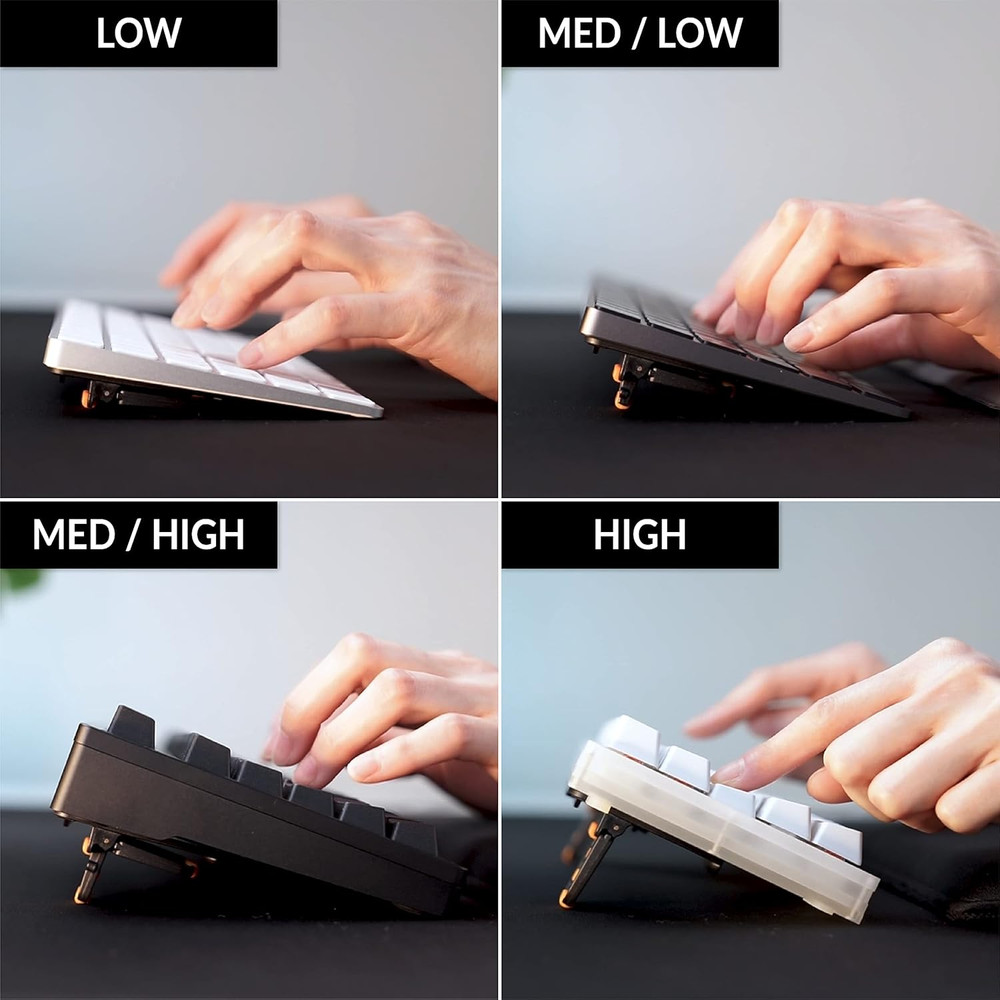 ESC Flip Pro Adjustable Keyboard Stand, Extendable Ergonomic Riser with 4 Fee...