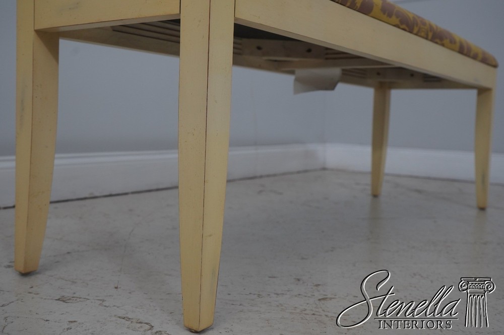 L72017: HENKEL HARRIS Paint Frame Upholstered Window Bench