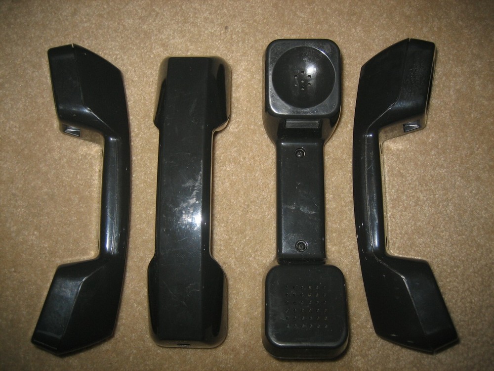 Two (2) OEM Vodavi Starplus Handset Black (Cords Optional)
