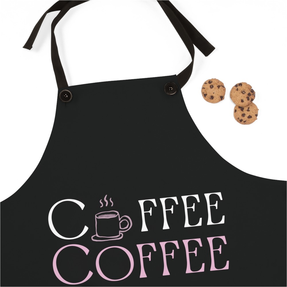 Coffee Apron Pink Font Black style