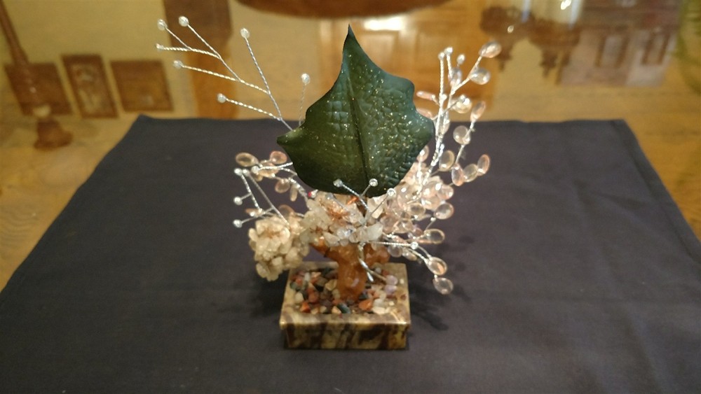 Copper Wire Art Deco Tree with Marble Base 6"