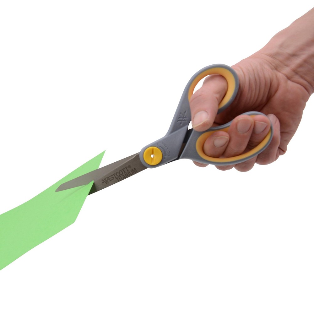8-Inch Titanium-Bonded Scissors with Adjustable Glide Feature for Office and ...