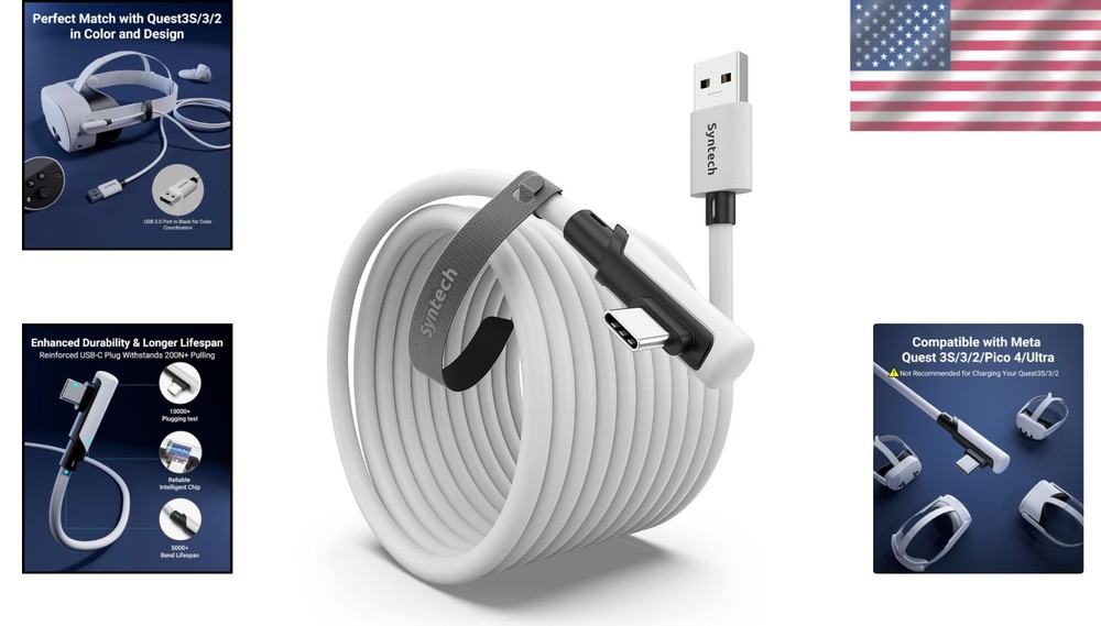 High-Speed 20FT Link Cable for Oculus/Meta Quest & Pico - USB 3.0 Performance
